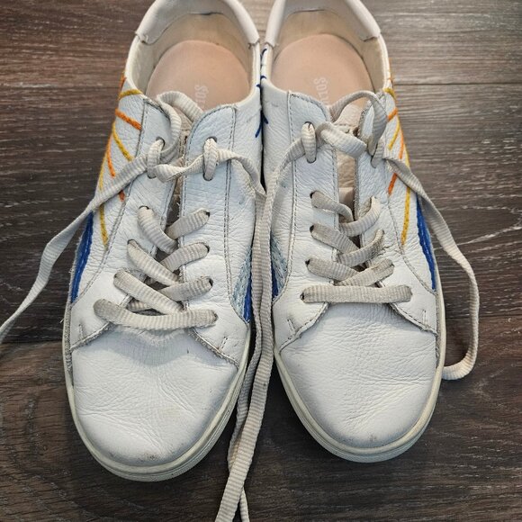 Soludos Leather Sun & Moon Embroidered Sneakers - Picture 3 of 4